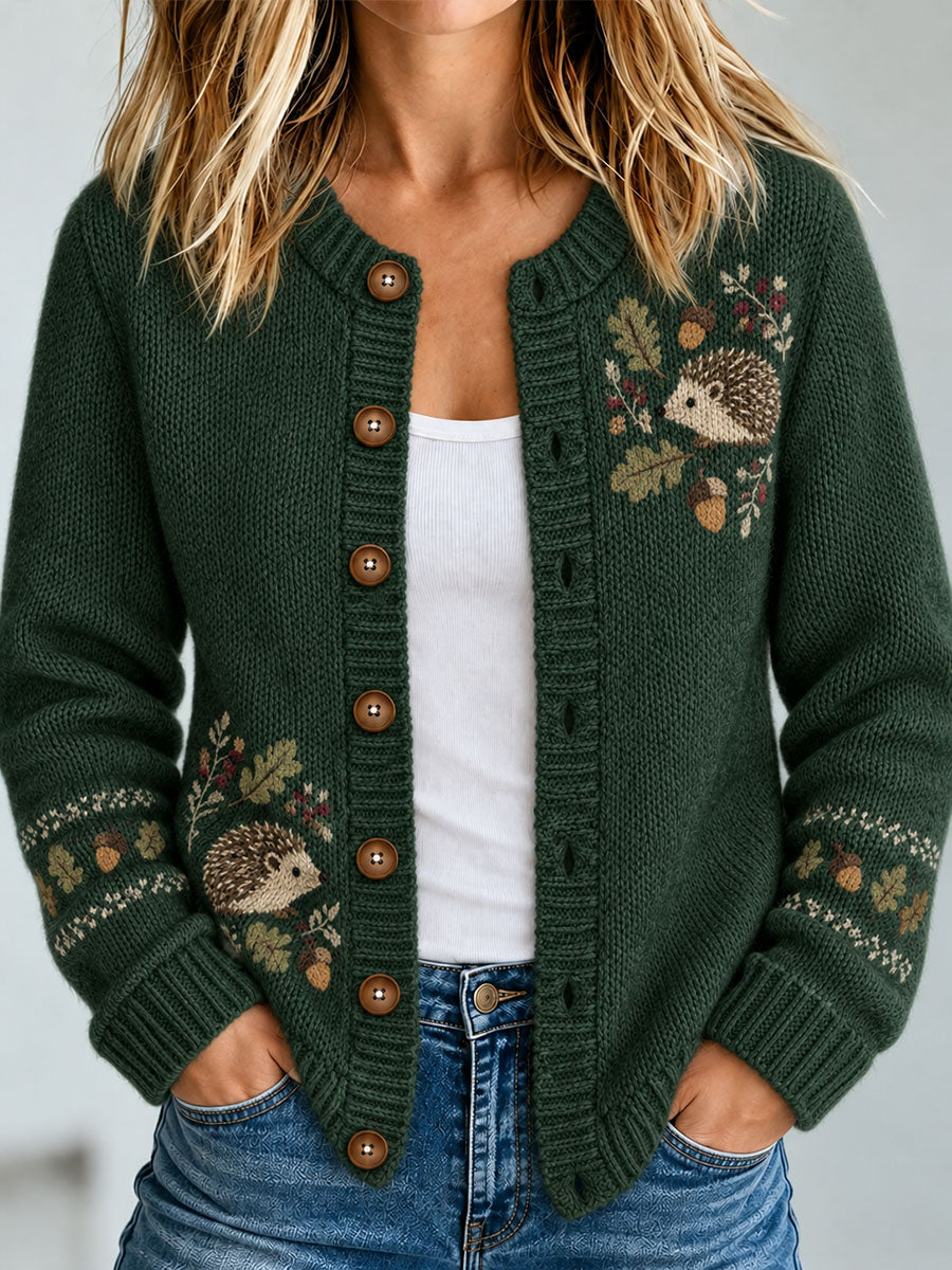 Damen-Häkel-Wintercardigan