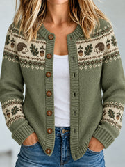 Damen-Häkel-Wintercardigan