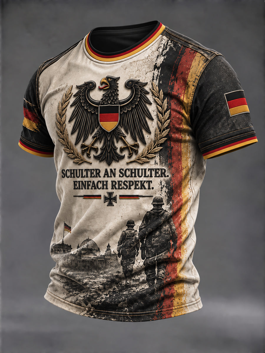 Herren-T-Shirt mit kurzen Ärmeln zum Volkstrauertag