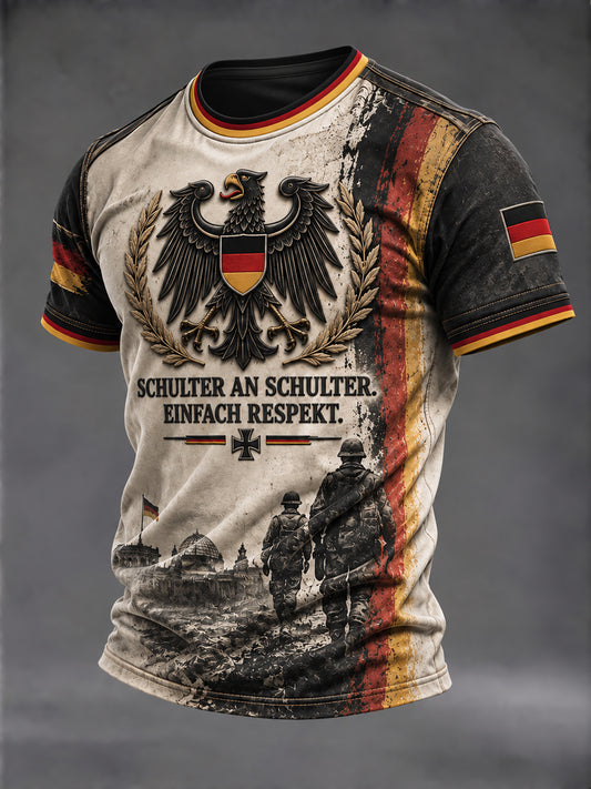 Herren-T-Shirt mit kurzen Ärmeln zum Volkstrauertag