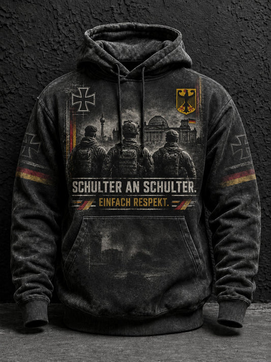 Herren Deutschland Volkstrauertag Tag bedruckte Kapuzenjacke