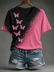 Kurzärmeliges T-Shirt für Frauen zum Thema Brustkrebs