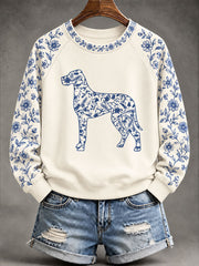 Damen-Sweatshirt im chinesischen Stil mit Blumenmuster