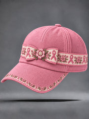 Rosa Schleife Blumenkunstdruck Unisex-Hut