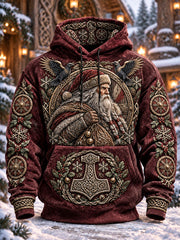 Herren-Viking-Weihnachtsmann-Kapuzenpullover