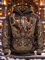 Herren-Viking-Weihnachtsmann-Kapuzenpullover
