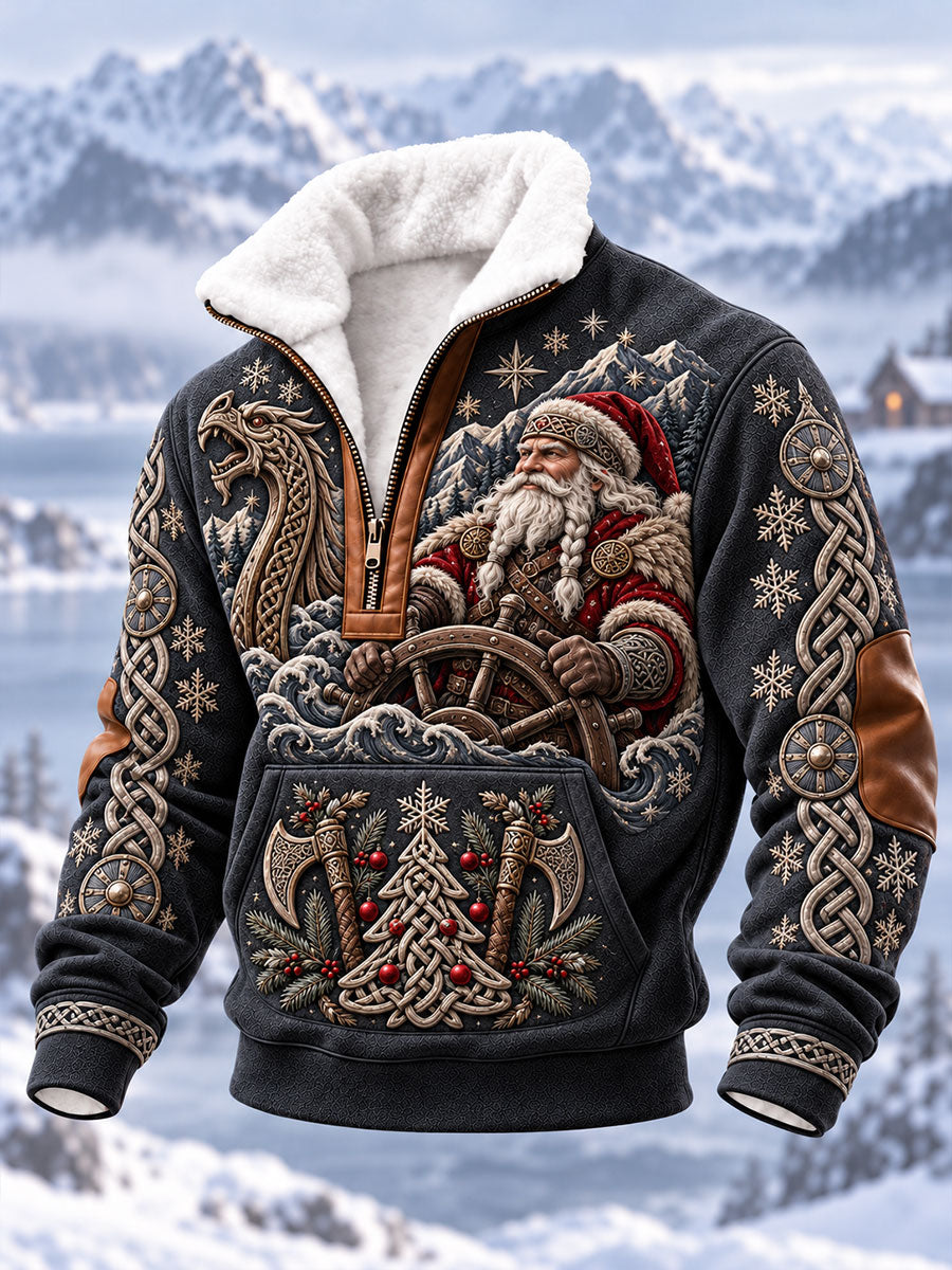 Herren Viking Santa Sweatshirts mit Reiß verschluss