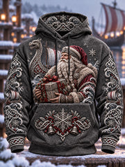 Herren-Viking-Weihnachtsmann-Kapuzenpullover