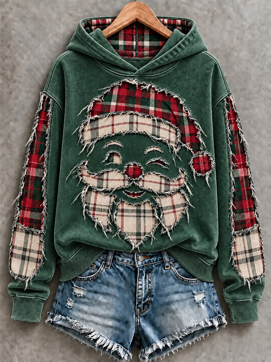 Weiblicher Weihnachts-Santa-Claus-Kunst-Hoodie