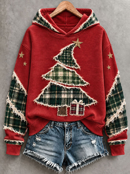 Weiblicher Weihnachtsbaum-Kunst-Hoodie