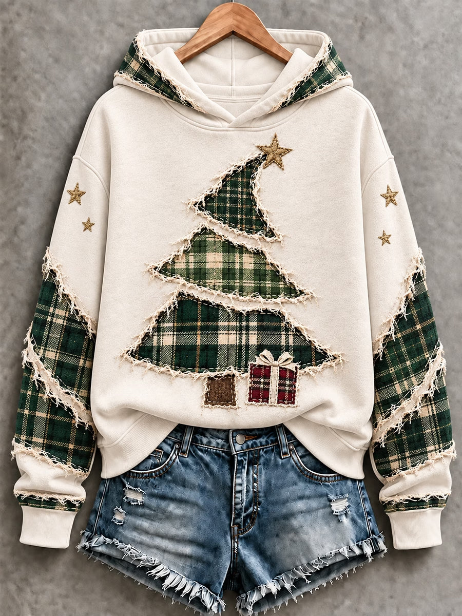 Weiblicher Weihnachtsbaum-Kunst-Hoodie